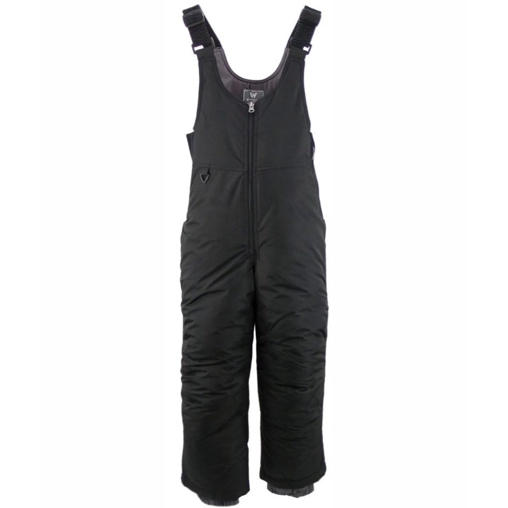 MENS Toboggan Insulated Waterproof Bib Snow Winter Suit, Black, XXL, 32" inseam